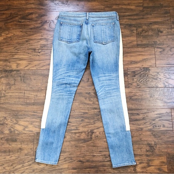 rag & bone • The Skinny Racer Relay jeans stripe slim zipper ankle low rise fade - Picture 12 of 14